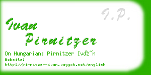 ivan pirnitzer business card